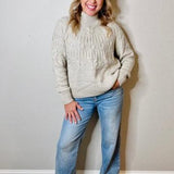 Cabin Fever Highline Pom Mock Neck Sweater - MTT Collective