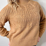 Cabin Fever Highline Pom Mock Neck Sweater - MTT Collective