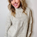 Cabin Fever Highline Pom Mock Neck Sweater - MTT Collective