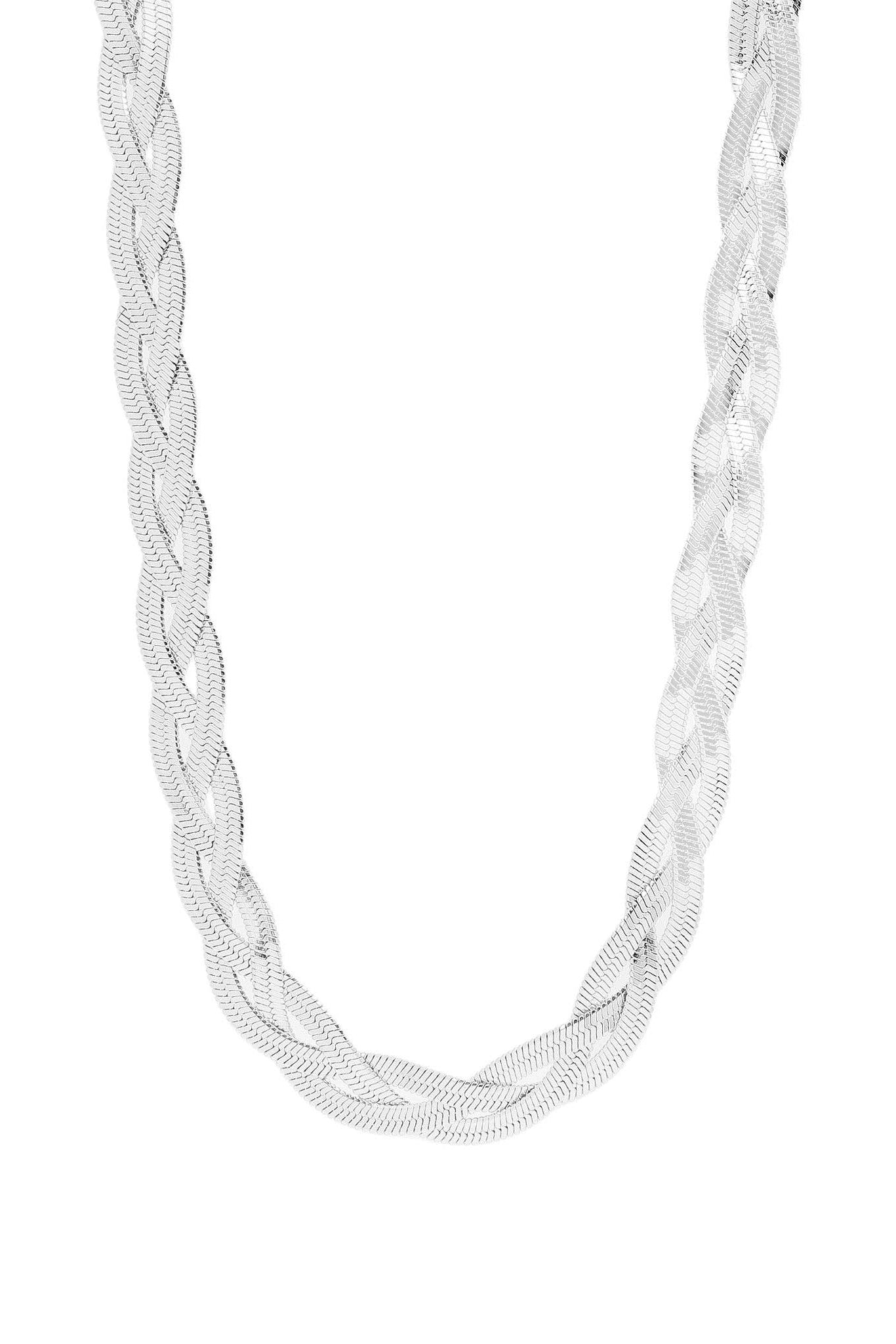 Cadence Interwoven Herringbone Chain Necklace - MTT Collective