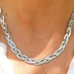 Cadence Interwoven Herringbone Chain Necklace - MTT Collective