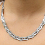 Cadence Interwoven Herringbone Chain Necklace - MTT Collective