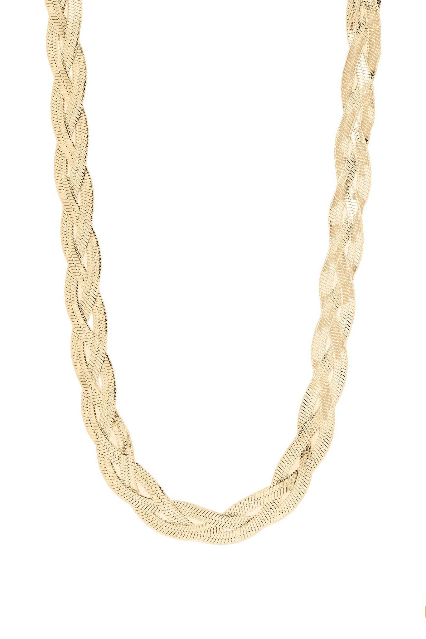 Cadence Interwoven Herringbone Chain Necklace - MTT Collective