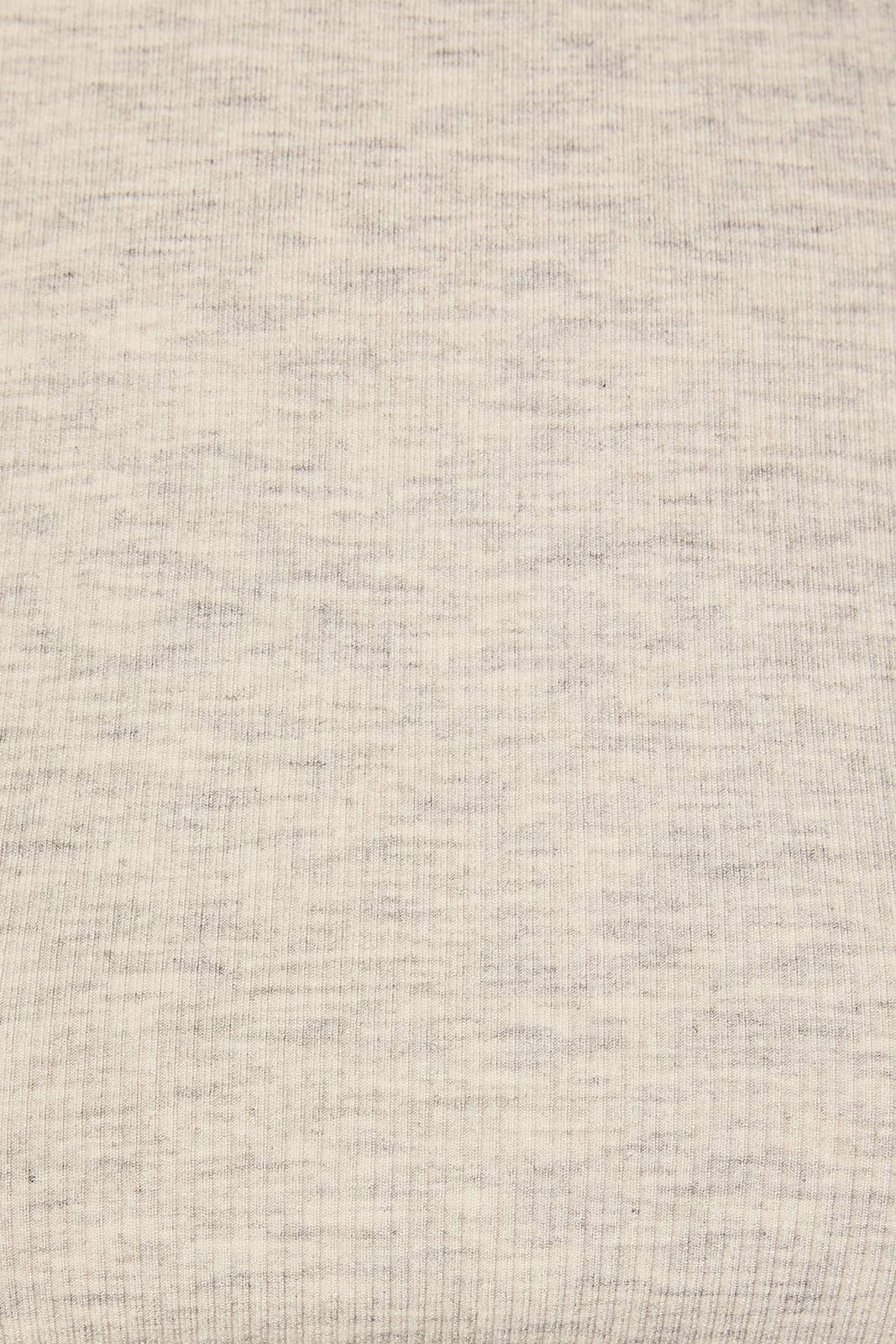 Marina Round Neck Crop Tank in Light Heather Grey, back
