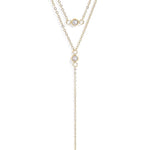 Calliope Layered Cubic Zirconia Lariat Necklace - MTT Collective