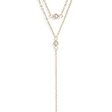 Calliope Layered Cubic Zirconia Lariat Necklace - MTT Collective