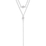 Calliope Layered Cubic Zirconia Lariat Necklace - MTT Collective