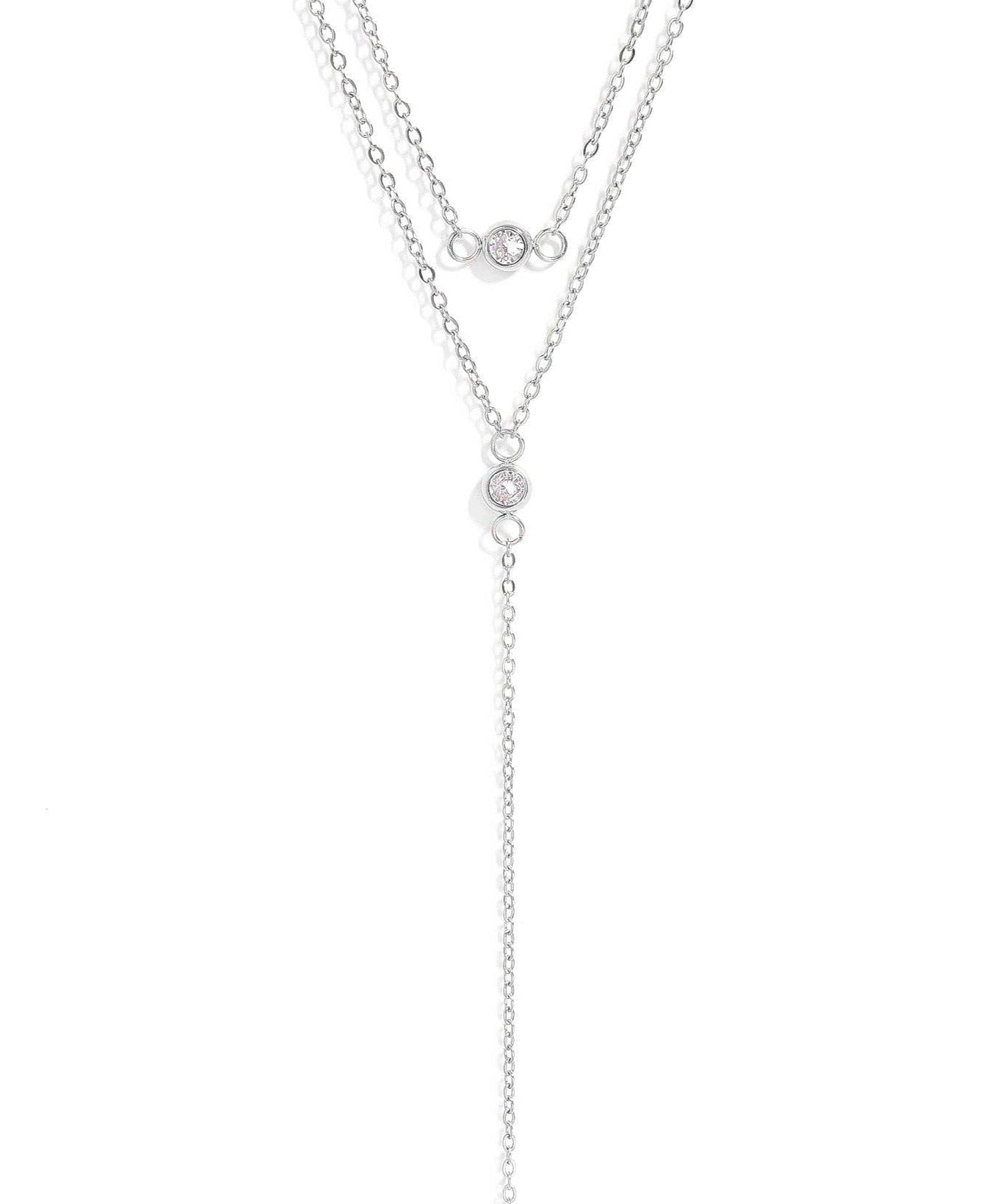 Calliope Layered Cubic Zirconia Lariat Necklace - MTT Collective