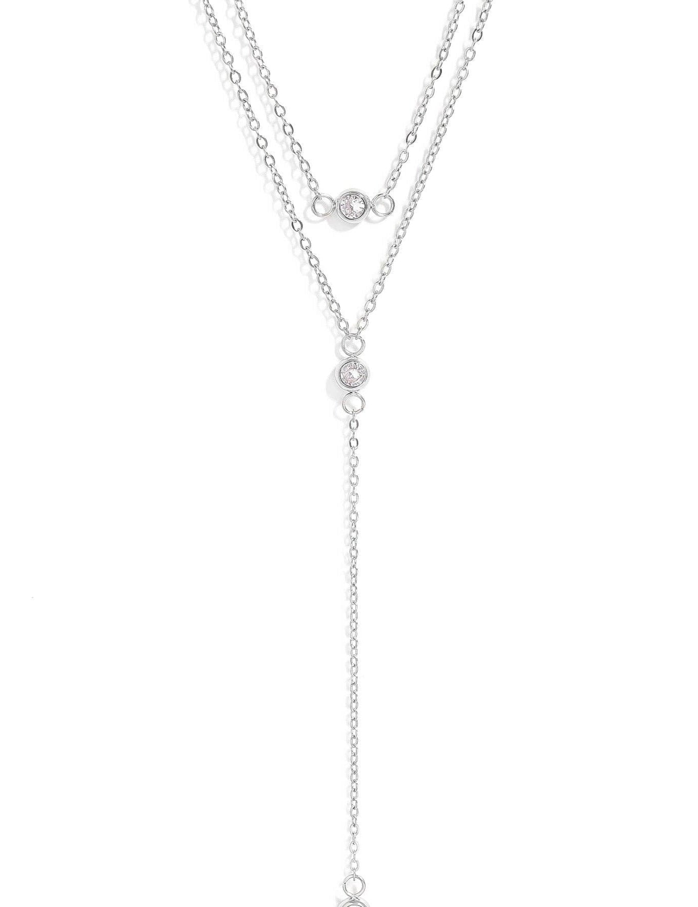 Calliope Layered Cubic Zirconia Lariat Necklace - MTT Collective
