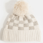 Camila Checkered Pom Beanie - MTT Collective