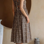 Camila Leopard Print Poplin Midi Dress - MTT Collective