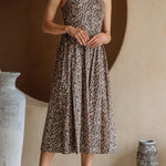 Camila Leopard Print Poplin Midi Dress - MTT Collective