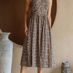 Camila Leopard Print Poplin Midi Dress - MTT Collective