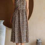 Camila Leopard Print Poplin Midi Dress - MTT Collective