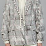 Camilla Attached Hoodie Detail Pattern Blazer - MTT Collective
