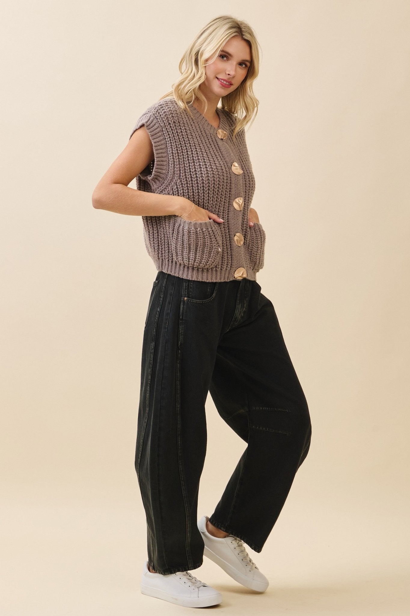 Camille Crochet Knit Vest - MTT Collective