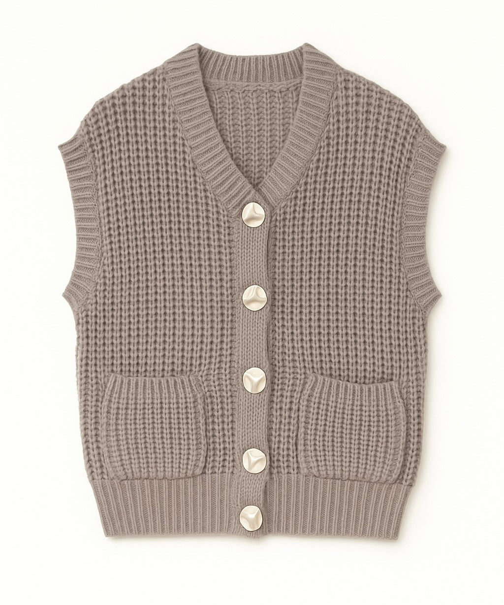 Camille Crochet Knit Vest - MTT Collective