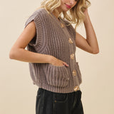 Camille Crochet Knit Vest - MTT Collective
