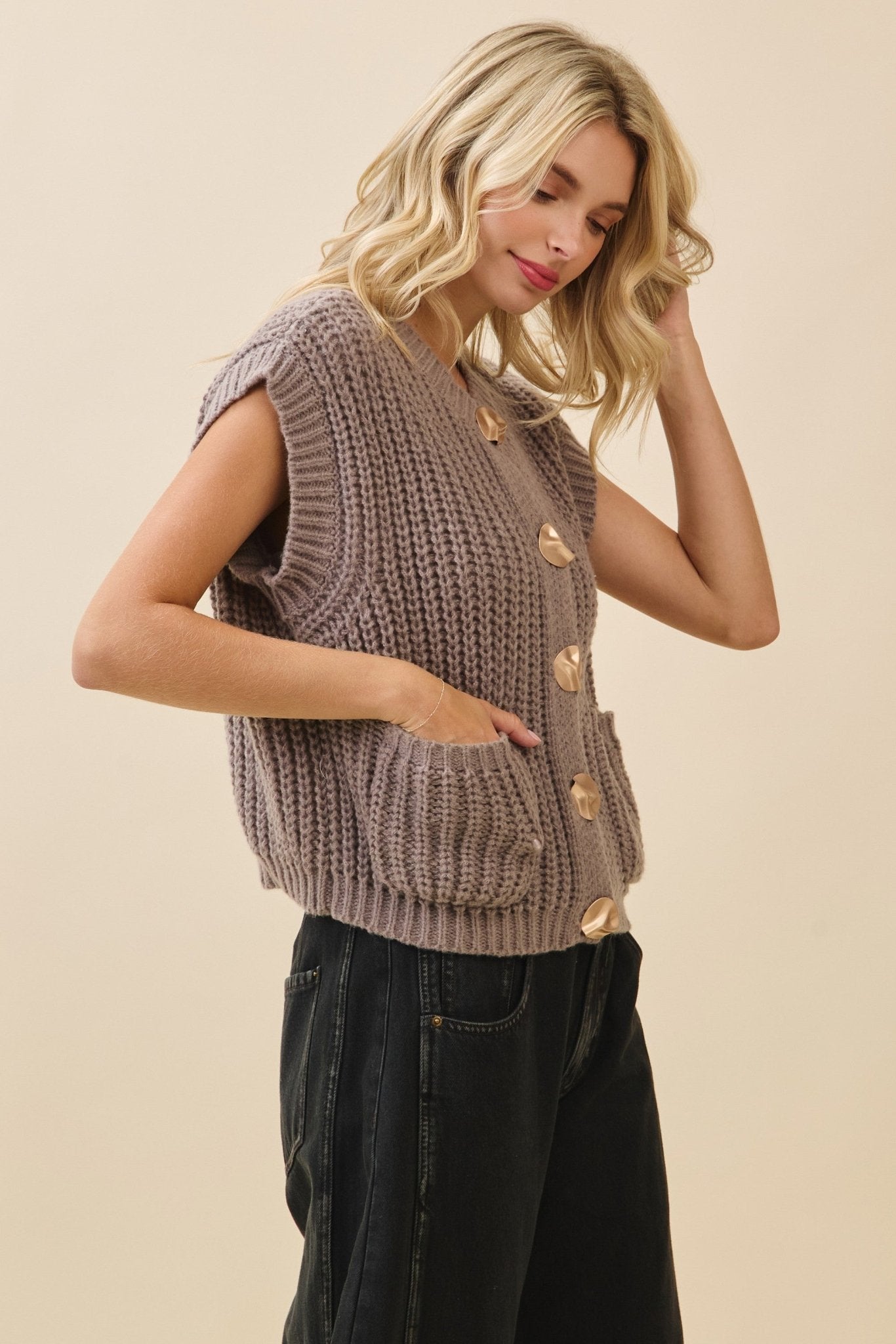 Camille Crochet Knit Vest - MTT Collective