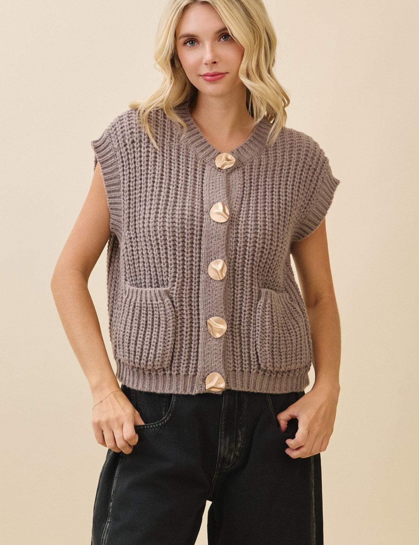 Camille Crochet Knit Vest - MTT Collective