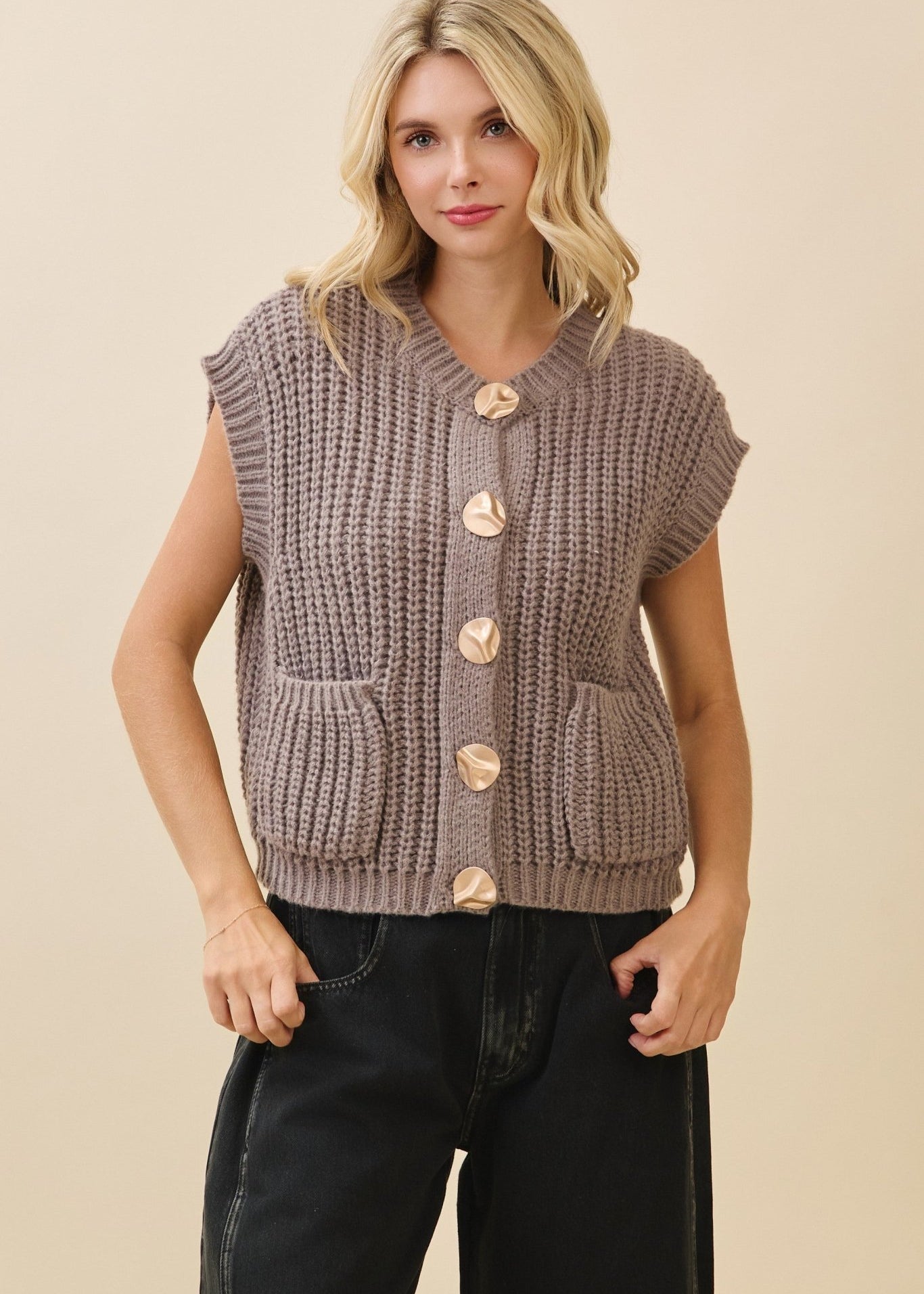 Camille Crochet Knit Vest - MTT Collective