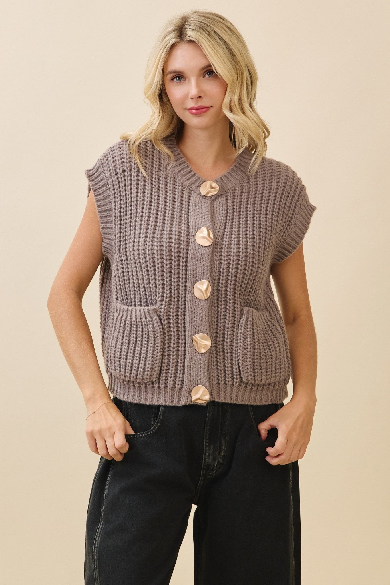 Camille Crochet Knit Vest - MTT Collective