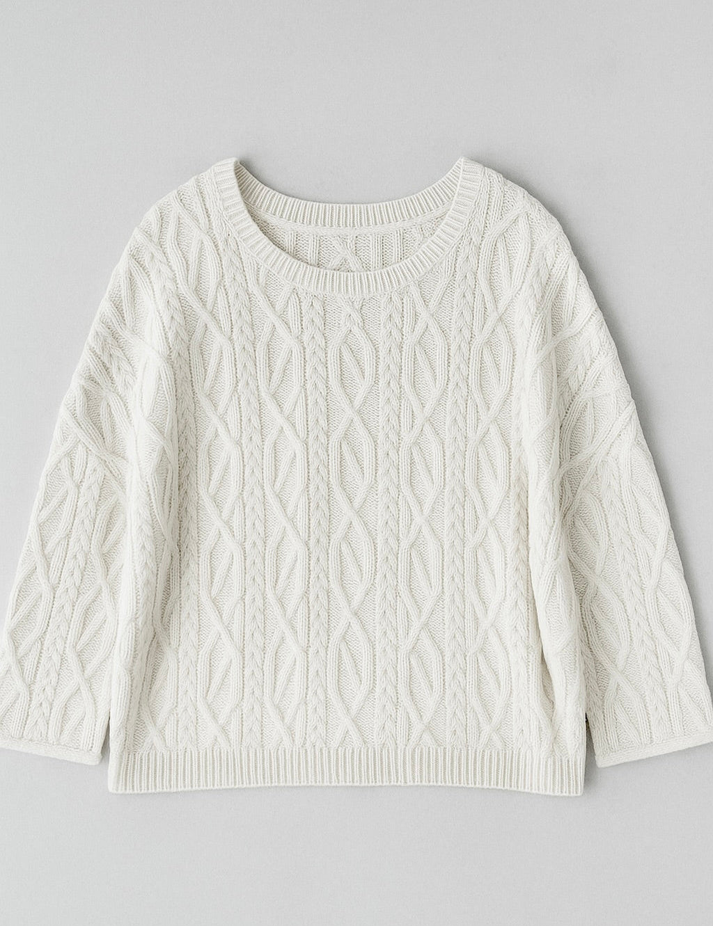 Camryn Cable Knit Cropped Sweater - MTT Collective