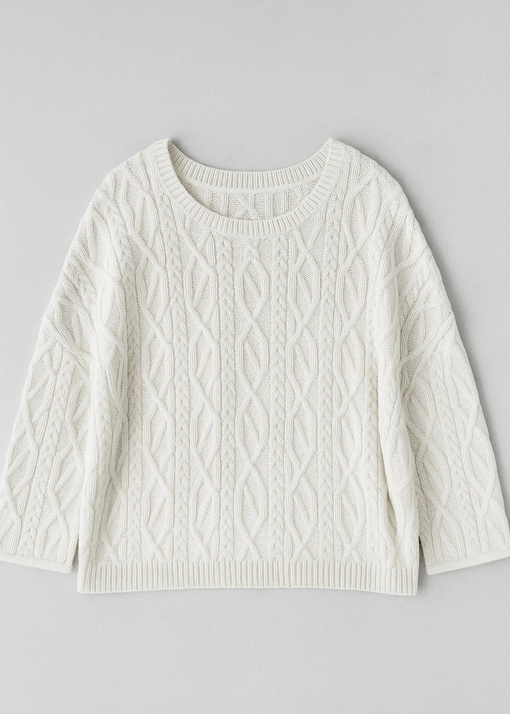 Camryn Cable Knit Cropped Sweater - MTT Collective