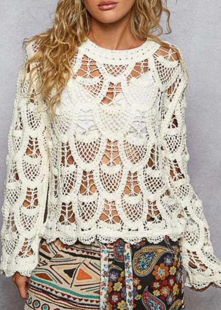 Carla Crochet Long Sleeve Top - MTT Collective
