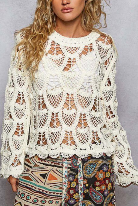 Carla Crochet Long Sleeve Top - MTT Collective