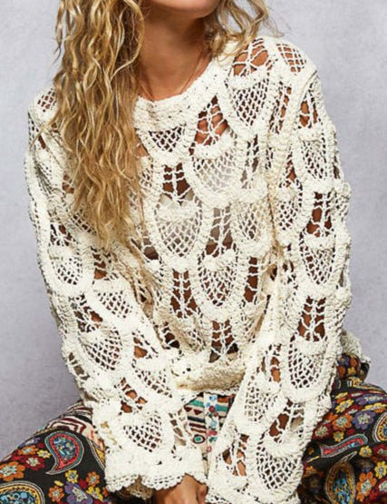 Carla Crochet Long Sleeve Top - MTT Collective