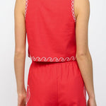 Carmen Seashell Embroidered Cropped Top - MTT Collective