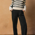 Carrie Striped Button Detail Sweater - MTT Collective