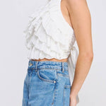 Cascading Mini Ruffles Tie Halter - MTT Collective
