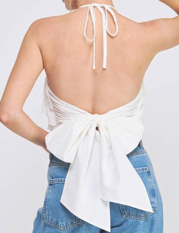 Cascading Mini Ruffles Tie Halter - MTT Collective