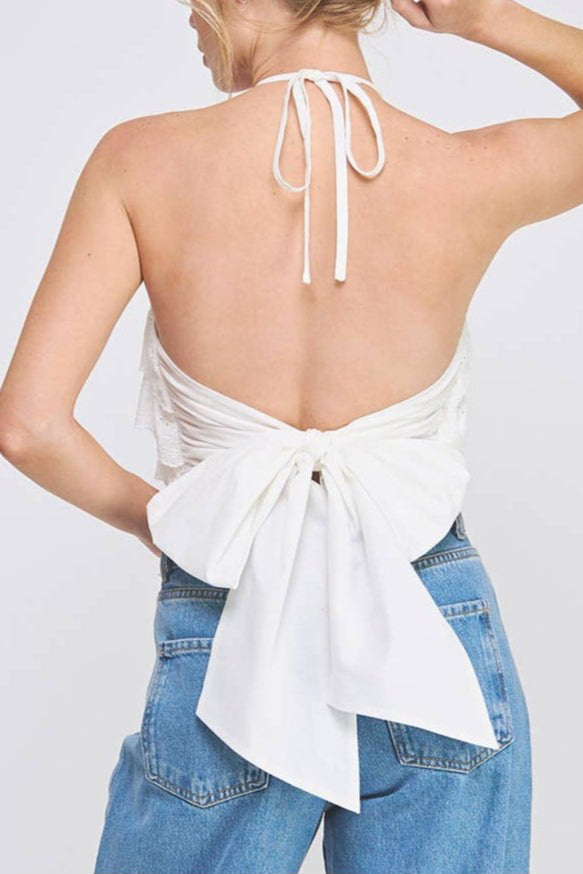 Cascading Mini Ruffles Tie Halter - MTT Collective