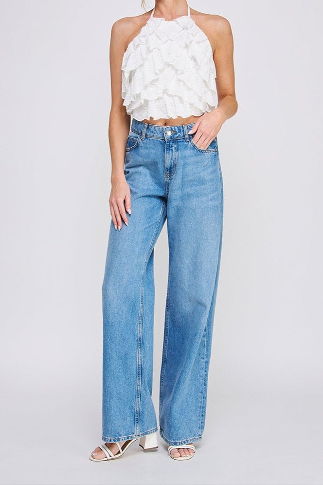 Cascading Mini Ruffles Tie Halter - MTT Collective