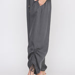 Marlow Drapey Twill High-Waist Jogger charcoal detail