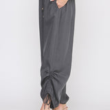 Marlow Drapey Twill High-Waist Jogger charcoal detail