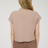 Nora Ribbed Mock Neck Sweater