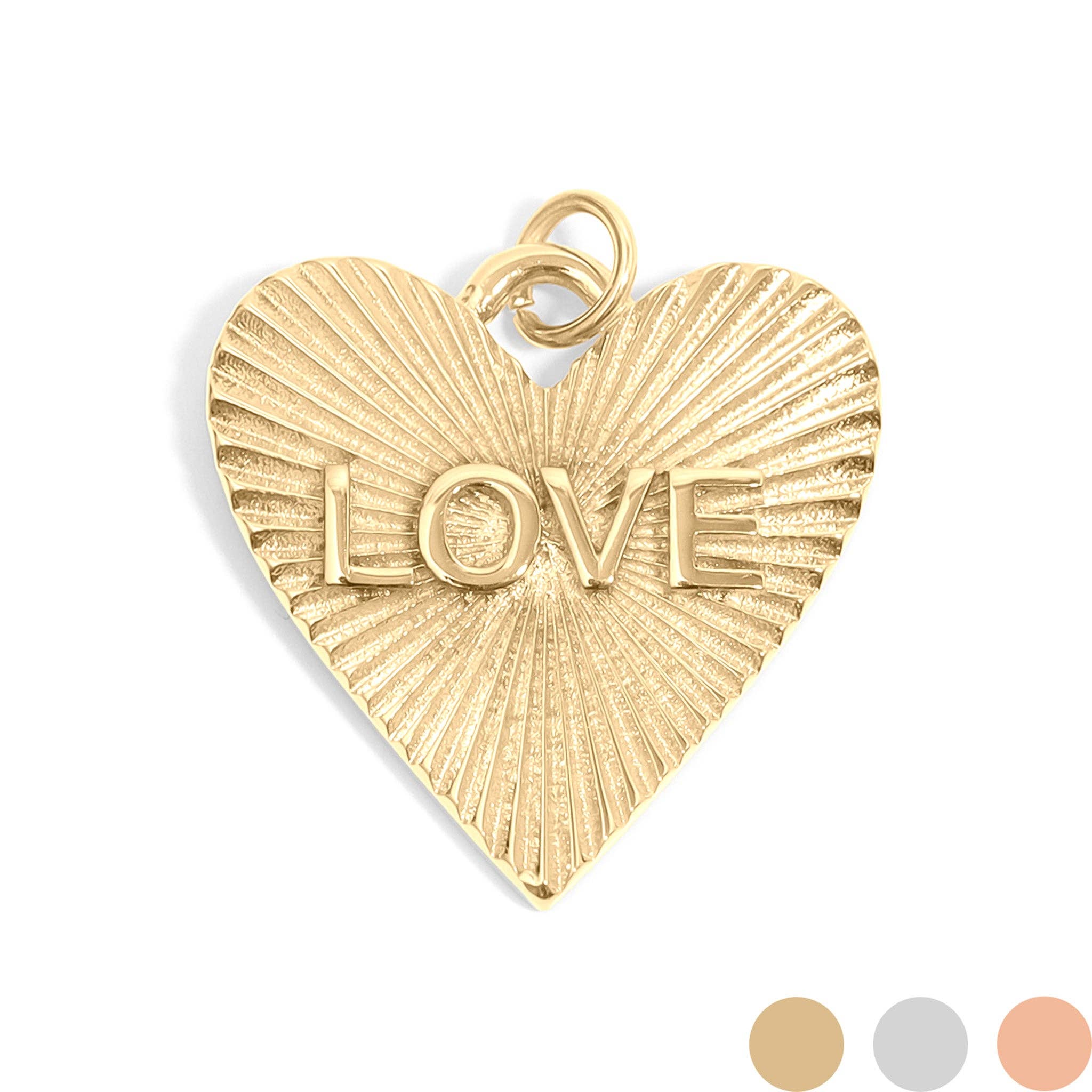 MTT Jewelry - Jewelry - Charms - Sunburst Heart Love Charm - MTT Collective