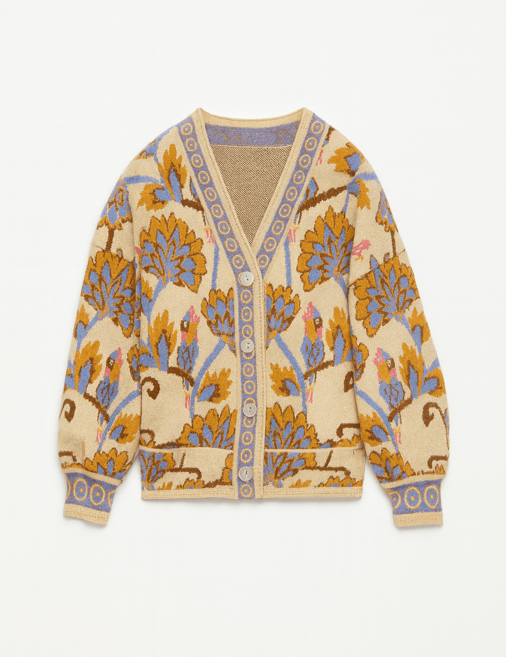 Celeste Floral Jacquard Knit Cardigan - MTT Collective