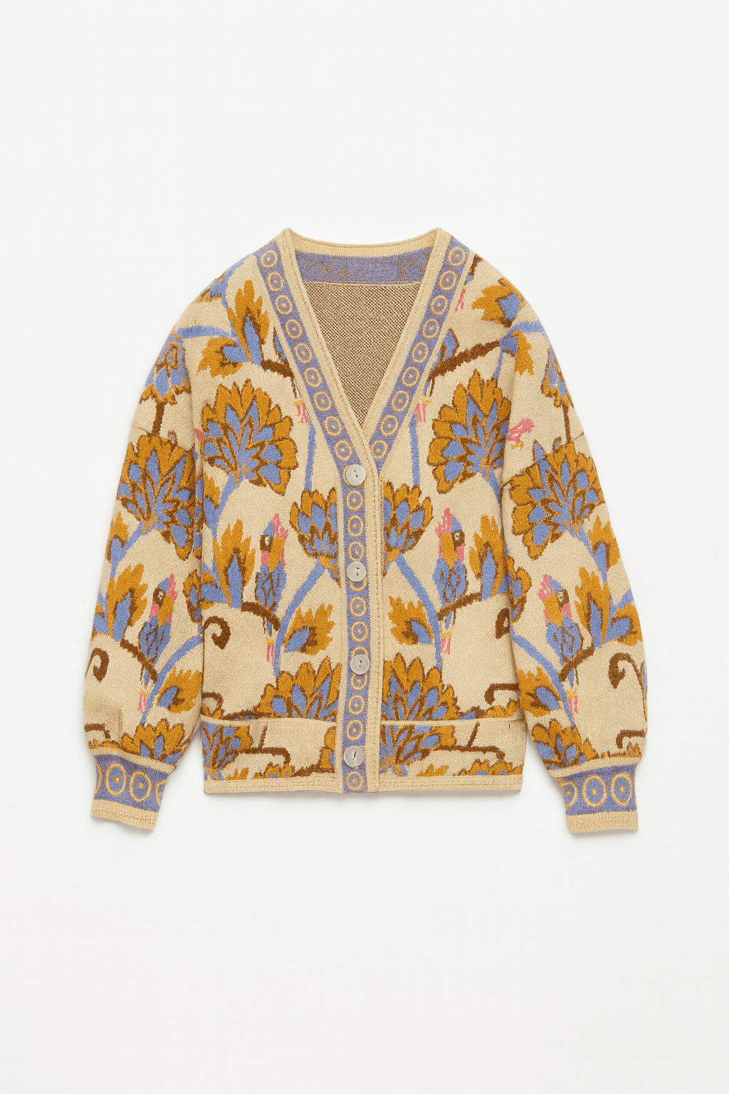 Celeste Floral Jacquard Knit Cardigan - MTT Collective