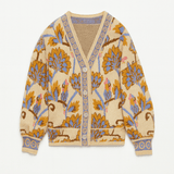 Celeste Floral Jacquard Knit Cardigan - MTT Collective