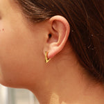 Allison Gold Stainless Steel PVD Triangle Huggie Earrings - MTT Collective