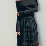 Charlotte Foldover Off The Shoulder Sweater - MTT Collective