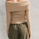 Charlotte Foldover Off The Shoulder Sweater - MTT Collective
