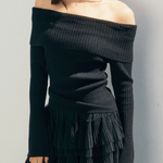 Charlotte Foldover Off The Shoulder Sweater - MTT Collective