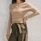 Charlotte Foldover Off The Shoulder Sweater - MTT Collective