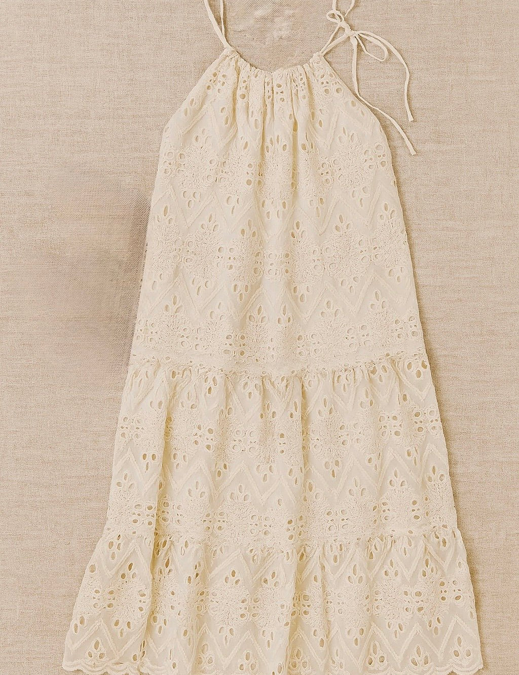 Chiffon Eyelet Tiered Maxi Dress - MTT Collective